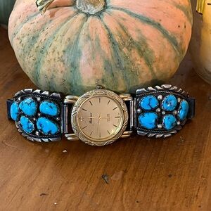 Silver and Turquoise Watch